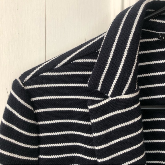 Nautical Striped Marinier Inspired Coastal Blazer Small - Picture 3 of 6